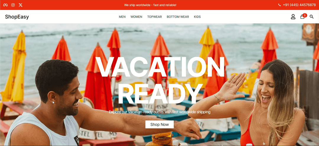 ShopEase – Modern E-Commerce Platform  